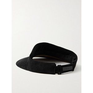 Fear of God Visor Hat Black Lamb Skin Leather